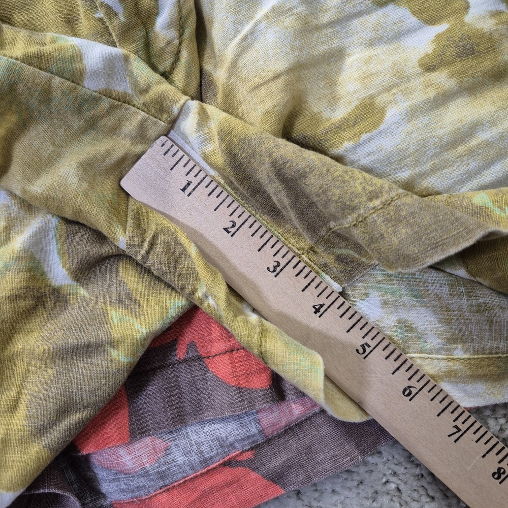 Ann Taylor Loft Short Size 8 Lot of 2 Linen Blend Chino Yellow Red Beach Coastal - Picture 10 of 12